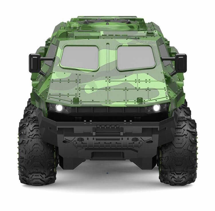 Радиоуправляем Акумулаторен Военен Камион 6WD Off-Road LED 22км/ч 3 ба