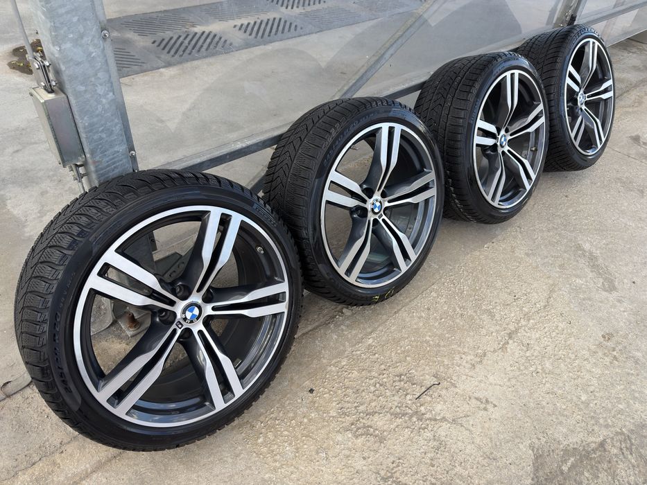Set roti complet jante originale M + anvelope iarna pt Bmw g11 seria 7