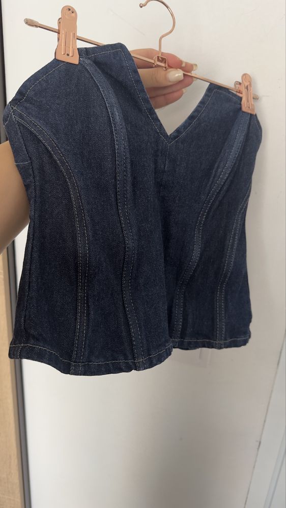 Деним бюстие Zara S