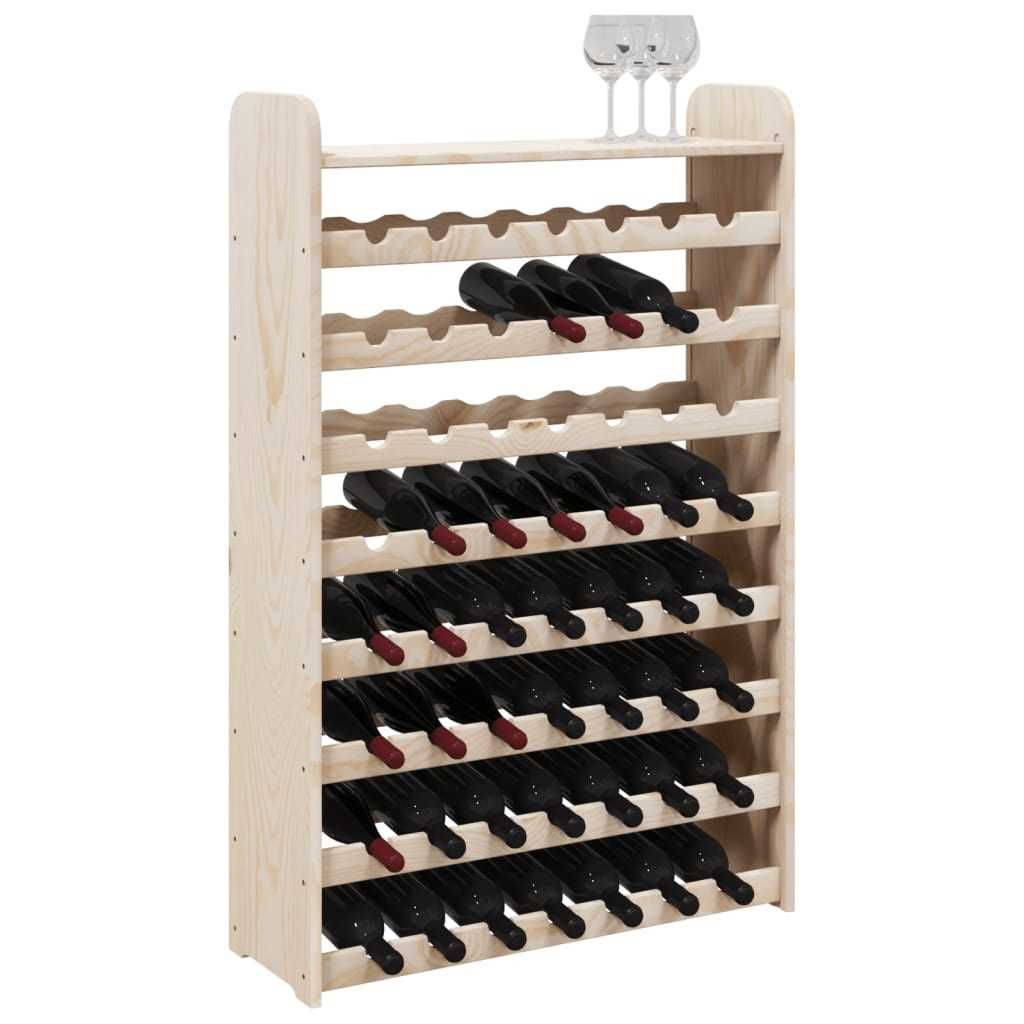 Suport sticle vin/raft vin, 72,5x25x111,5cm, lemn masiv pin LANCASTER