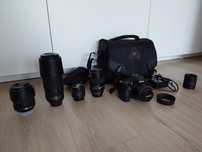 Kit Nikon D7100 + obiective + blitz + geanta + filtre