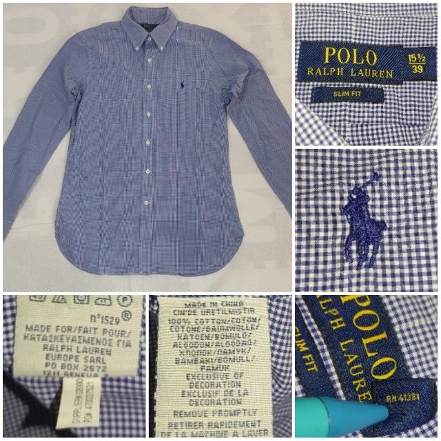 Cămașă Polo Ralph Lauren Slim Fit mărime 39 bumbac 100% casual office