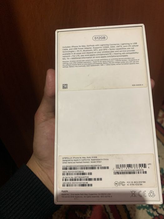 Iphone xs max karobkali garantiya