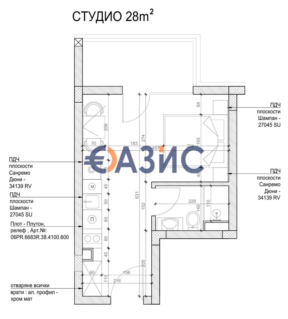 Продава се Едностаен апартамент в к.к. Слънчев бряг - 38 кв.м за 2199 €/кв.м - Снимка #9