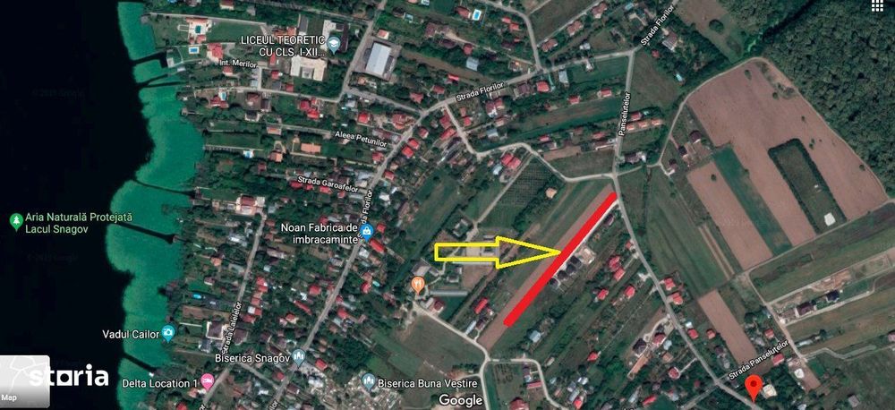 SNAGOV SAT - Teren- 2410m² - Toate utilitatile - Zona de Vile