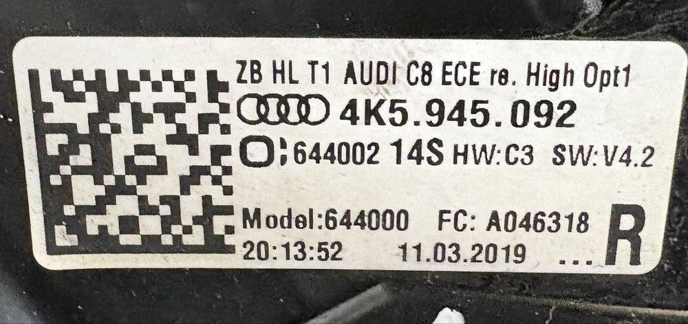 Audi A6 C8 седан Външни Стопове