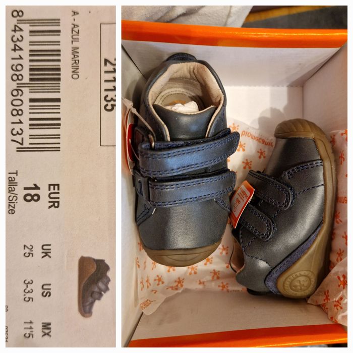 Biomecanics, snikers piele albastru si maro