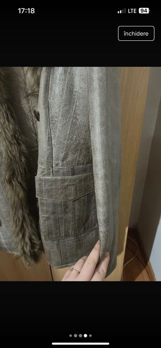 Palton imitație piele