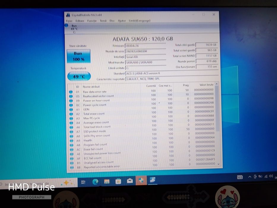 SSD 128gb sănătate 100/100