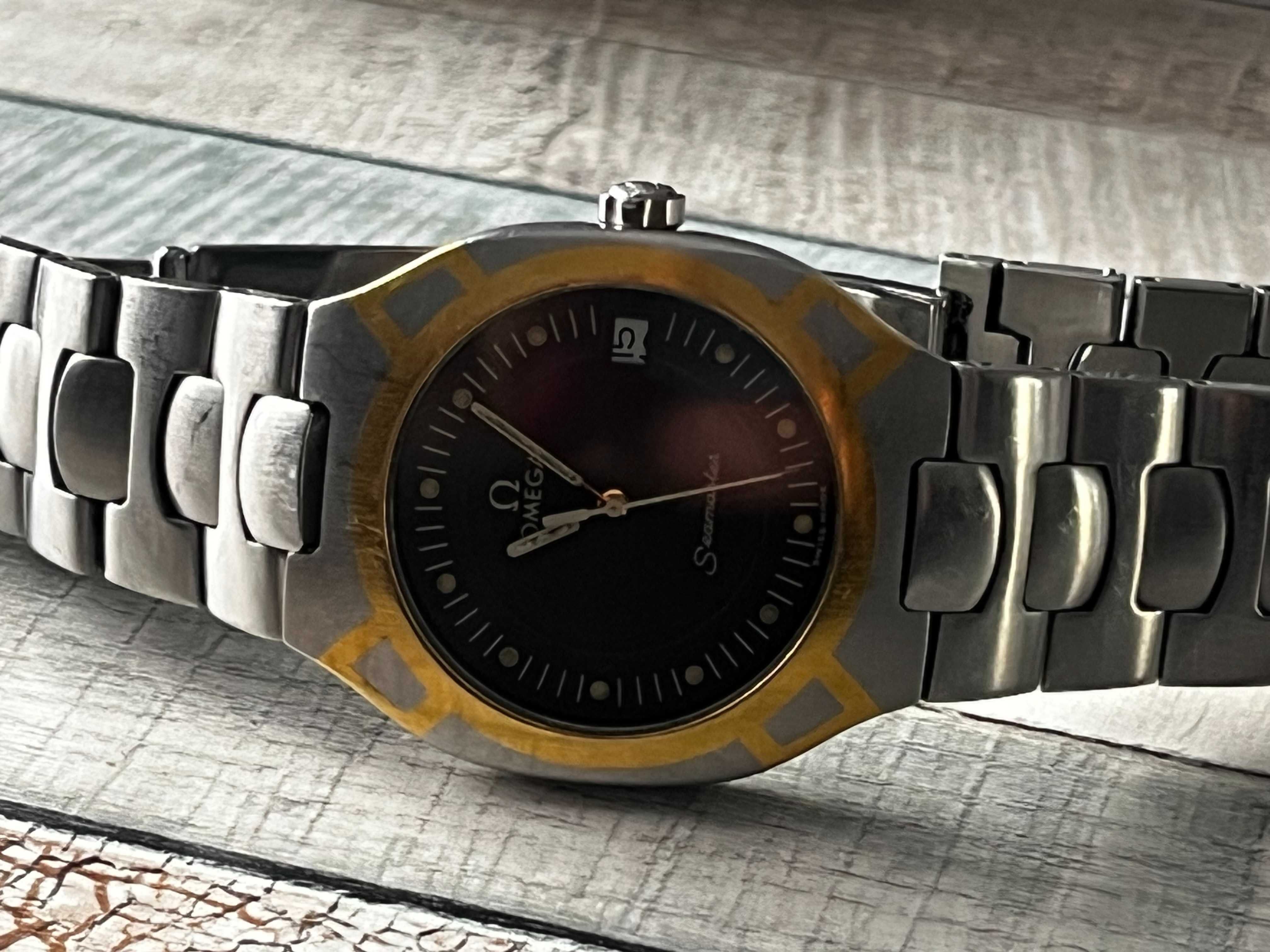 Omega Seamaster Polaris Aur Otel -Masculin anii 1990-1999
