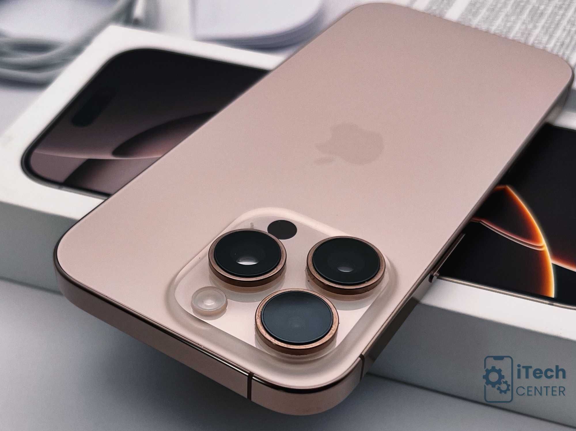 iPhone 16 Pro, 128GB, Desert, 100% батерия, КАТО НОВ, 1г. ГАРАНЦИЯ!