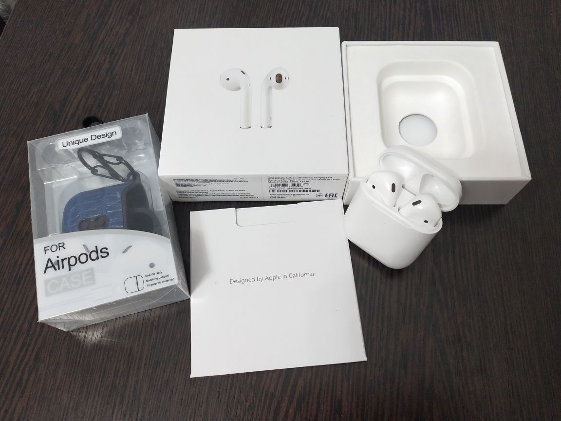 Наушники Air Pods новые+чехол в подарок