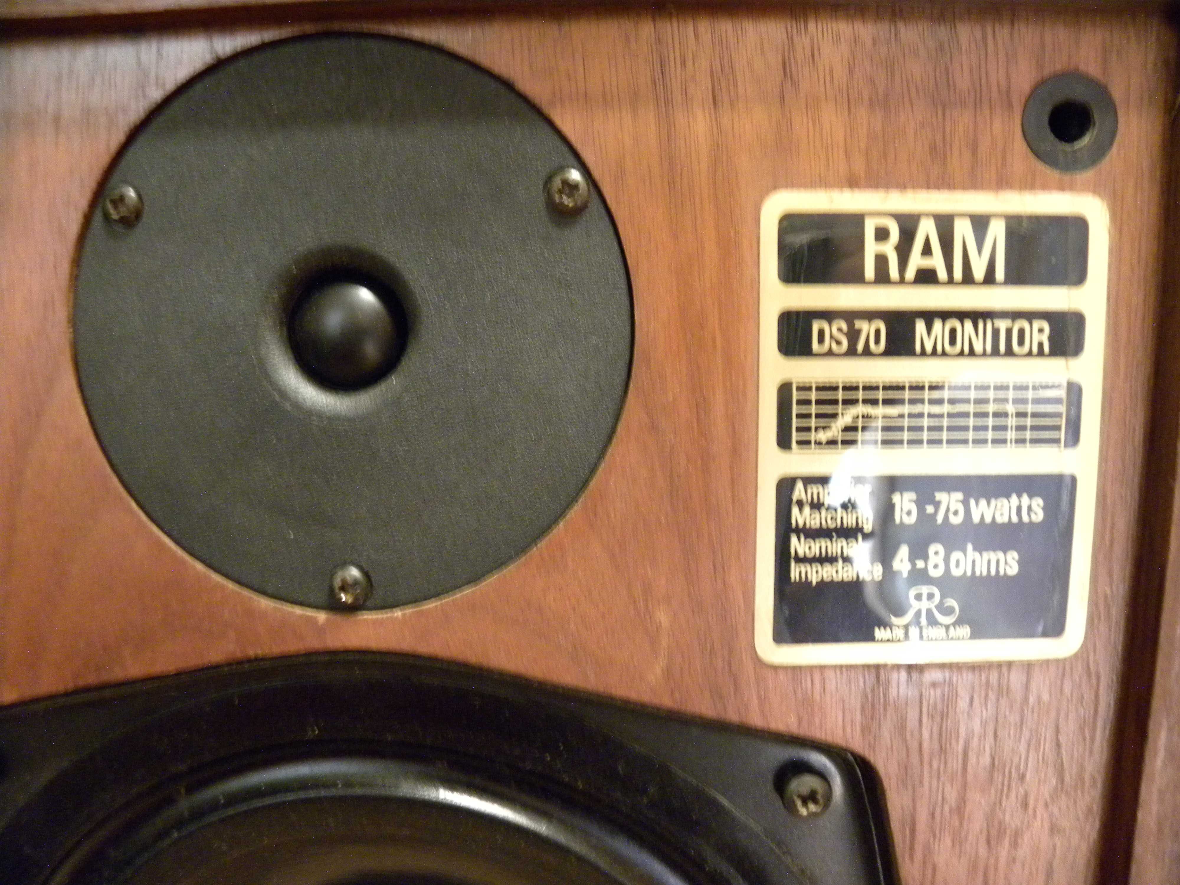 Vintage Retro 80's RAM DS 70 Monitor Speakers