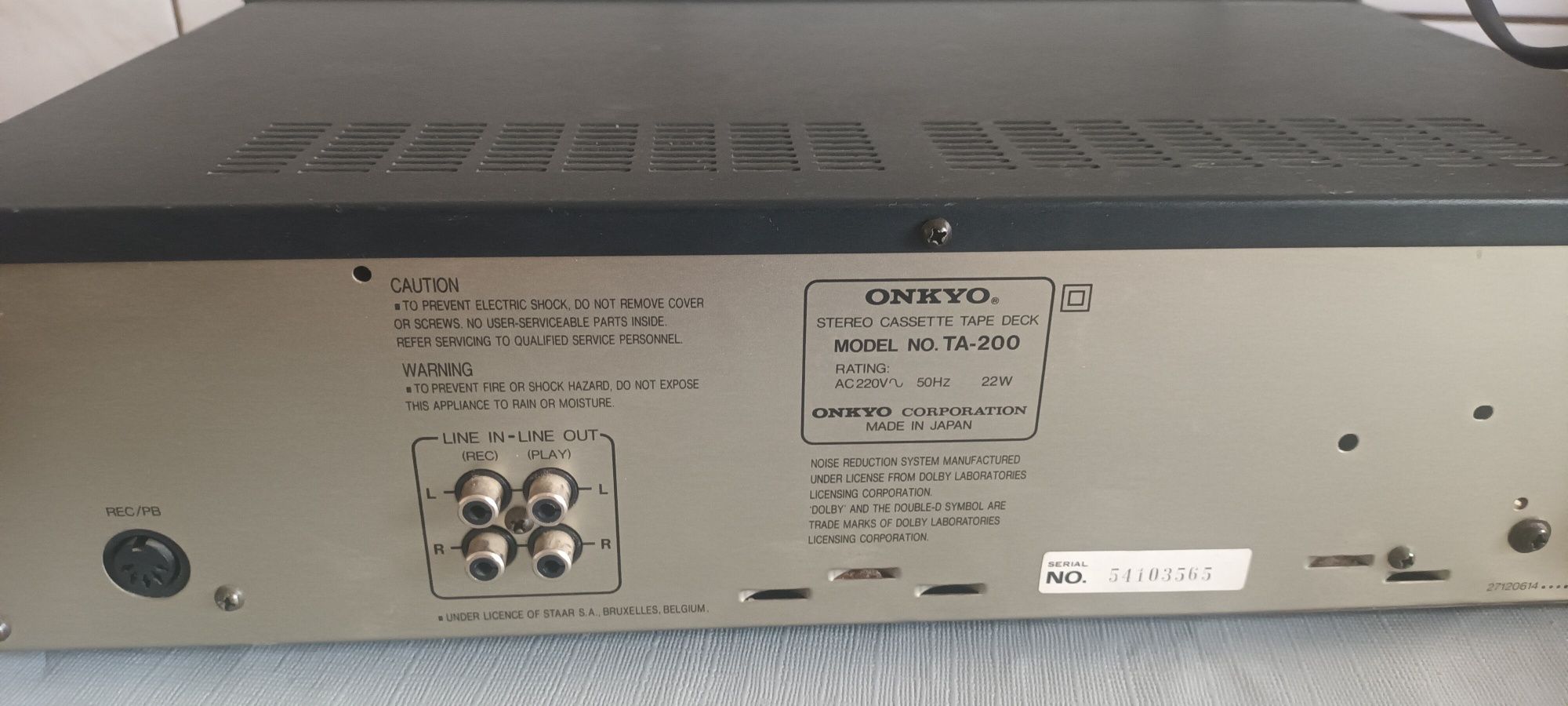 Deck Onkyo model TA200