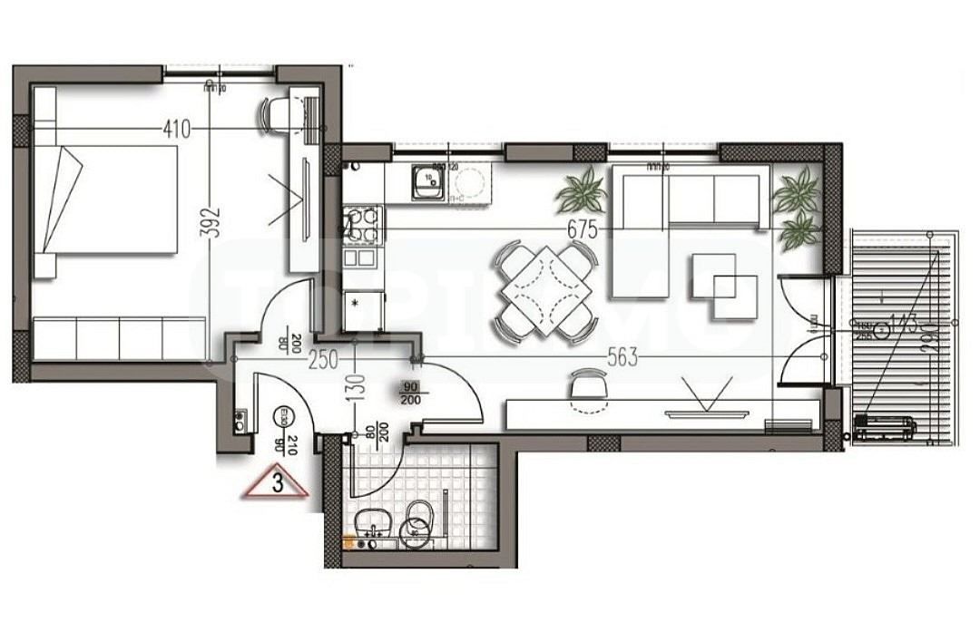 Продава се Двустаен апартамент в Варна, Цветен квартал - 79 кв.м за 1564 €/кв.м - Снимка #1