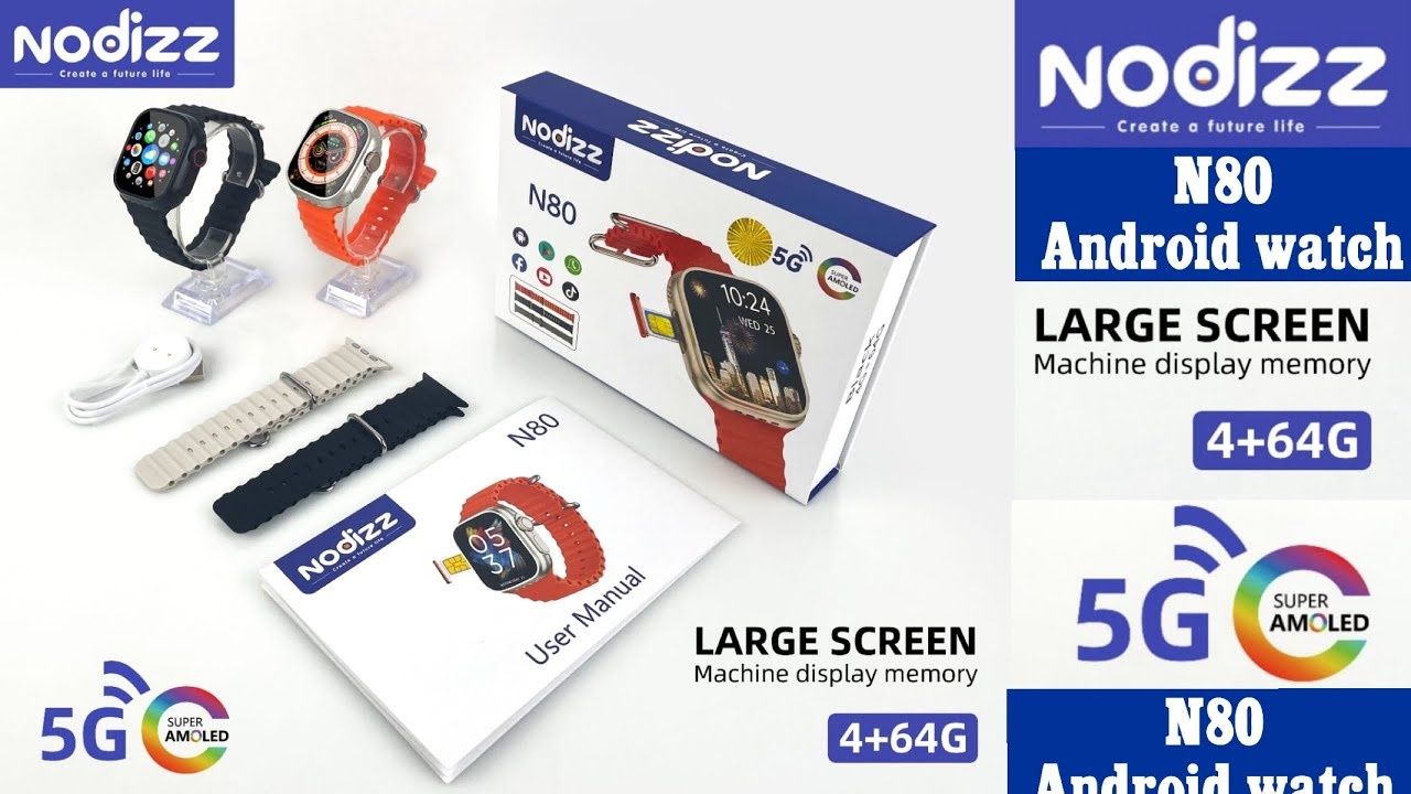 Smart Watch Nodizz N80 Super Amoled 5G, Sim kartali soat, Умные часы