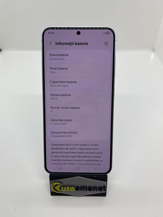 Telefon mobil Samsung Galaxy S25, Dual SIM, 12GB RAM, 128GB, 100% -A-