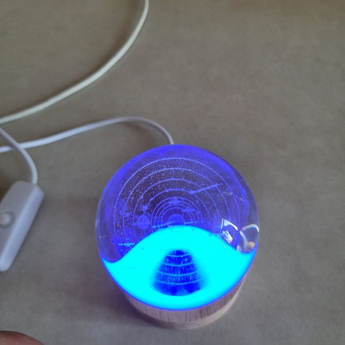 Glob decorativ planete cu lumina schimbătoare