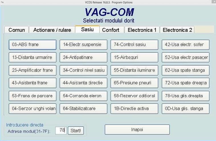 Interfata Gama Vag 16.8.4 FULL ACTIVATA 2016 platforma MLB2