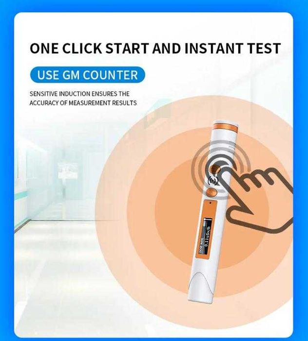 Гайгер Мюлеров Брояч Детектор Радиация Ядрена Радиоактивност Дозиметър