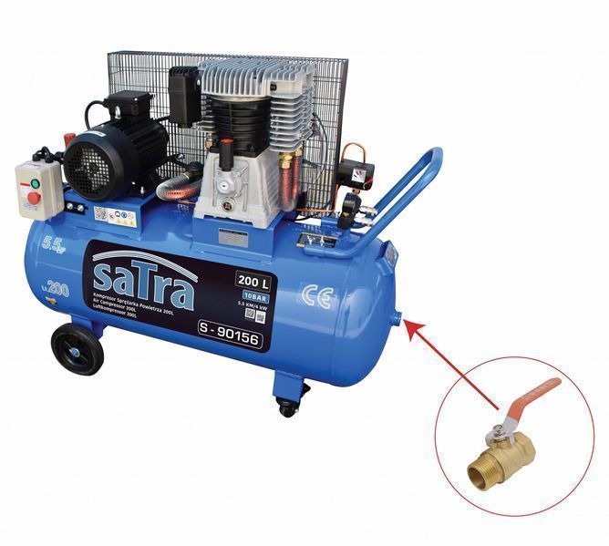 Въздушен компресор 200 л 5.5cp 380v satra