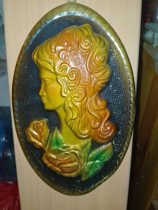 Стара  Медна Декоративна  Картина , Медно Пано