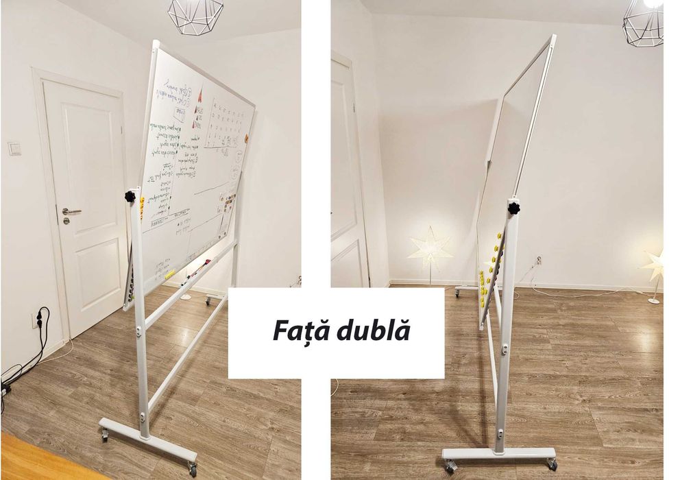 TABLA MAGNETICA doua fete de scris - Whiteboard mobil 120x180 cm