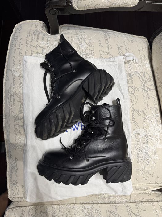 Off-White Tractor Motor leather boots