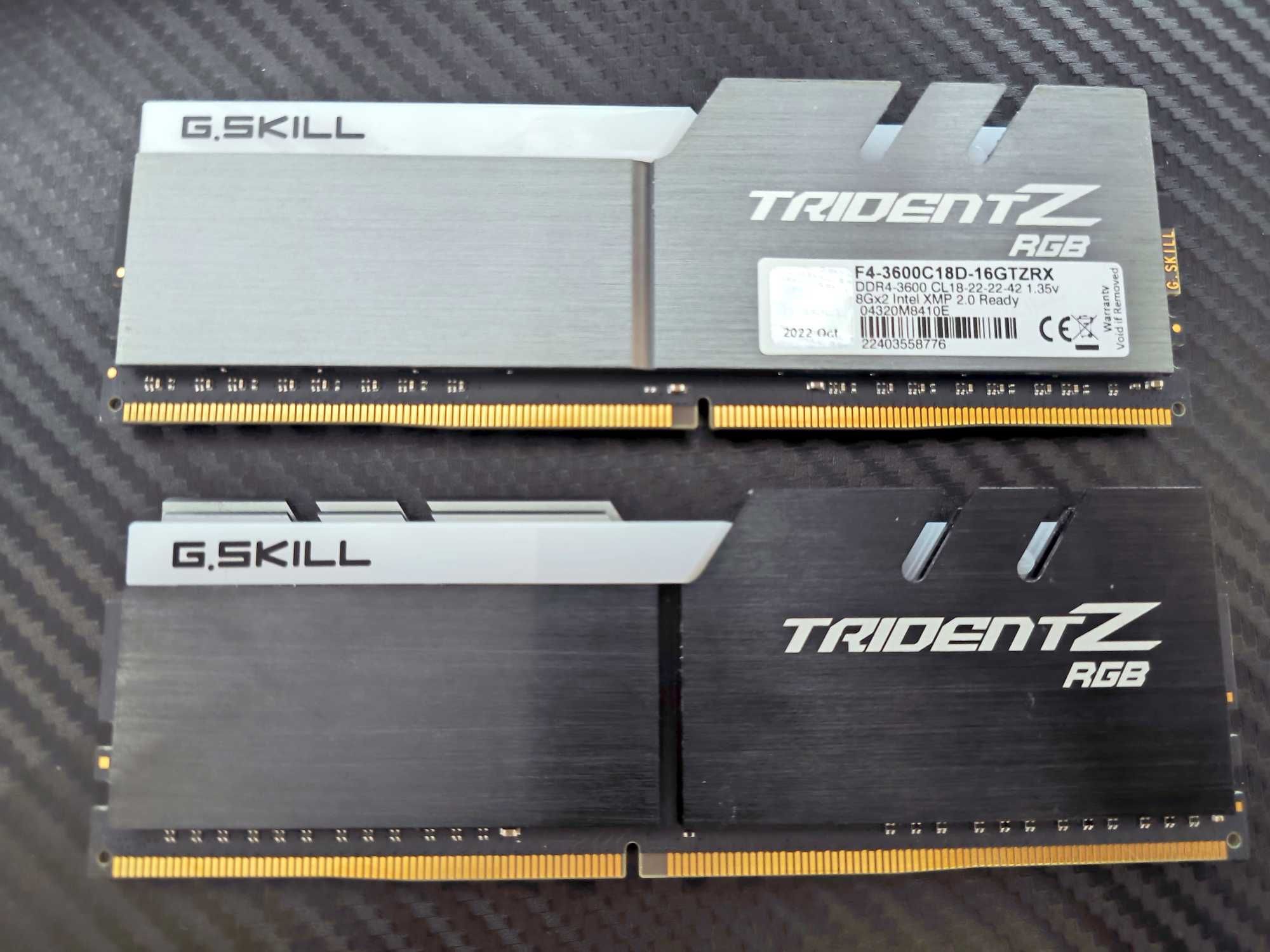 G.SKILL TridentZ RGB 32GB[4x8] or 16GB(2X8) DDR4 3600MHz CL18-22-22-42