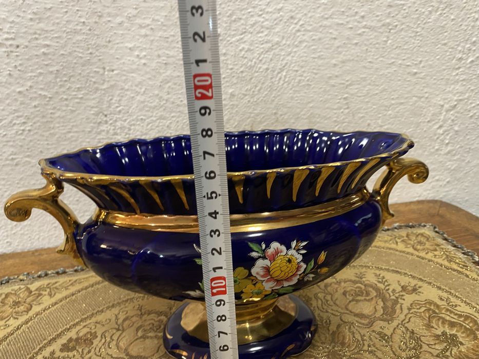 Италианси порцеланов съд ваза - жардиера