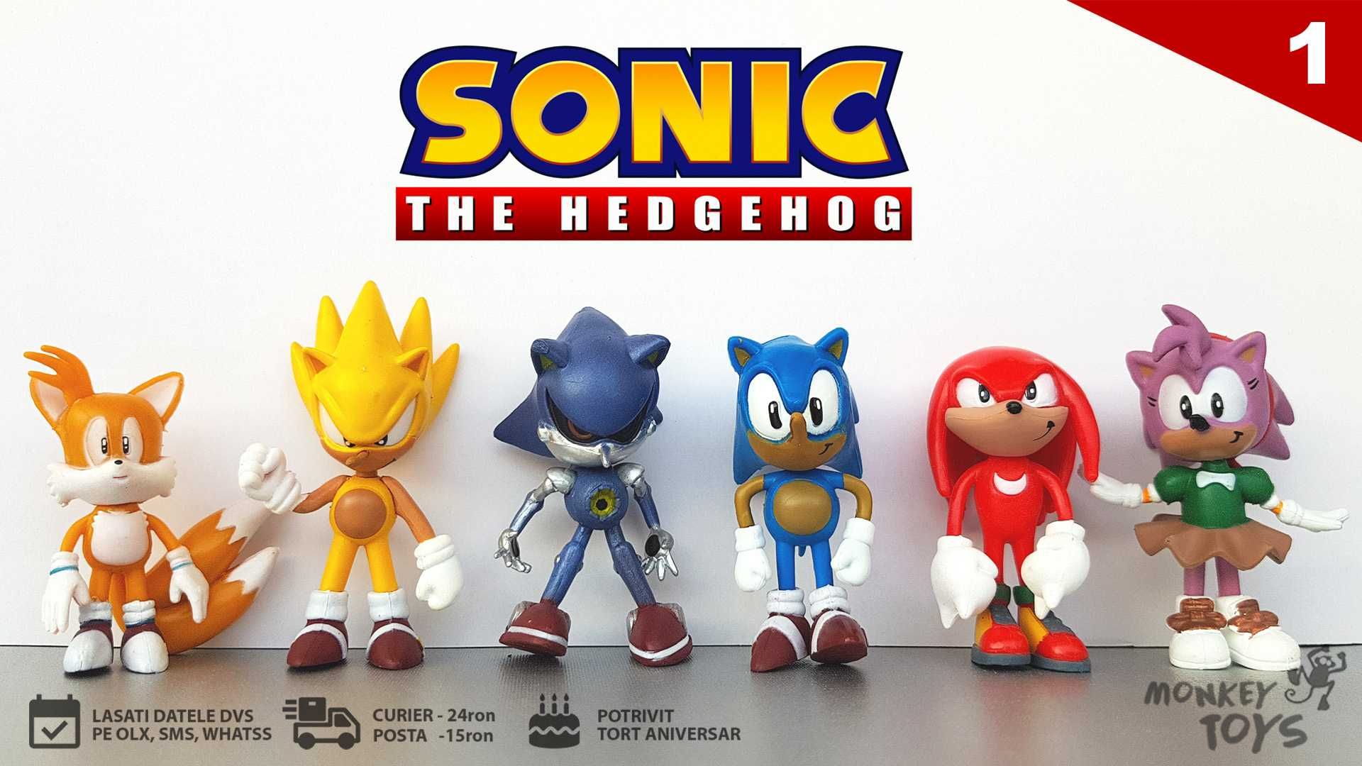 Set 6 Figurine / Jucarii Sonic si prietenii - generatia 1