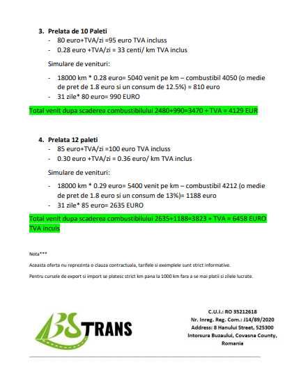 Transport marfa international, colaborare 3.5t
