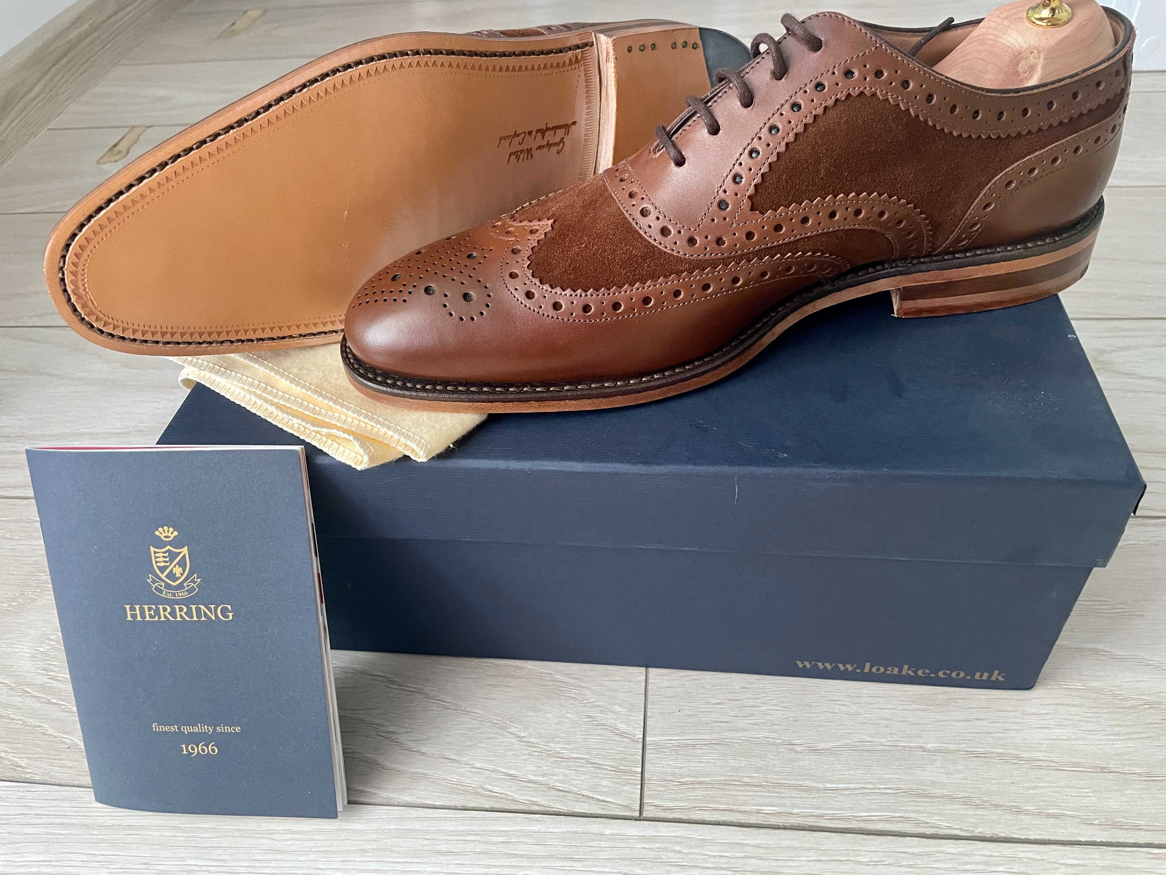 Loake Tarantula - Colectia 1880. Model Brogue, Maro, Masura 42