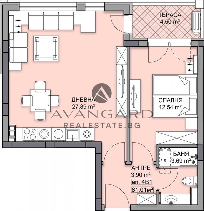 Продава се Двустаен апартамент в Пловдив, Кършияка - 73 кв.м за 1232 €/кв.м - Снимка #6