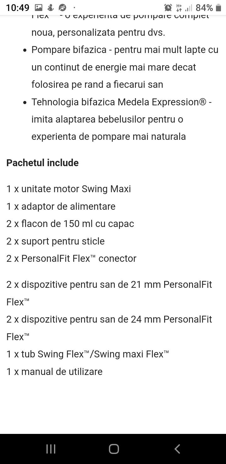 Pompa ptr sam Medalia Swing Maxi Flex