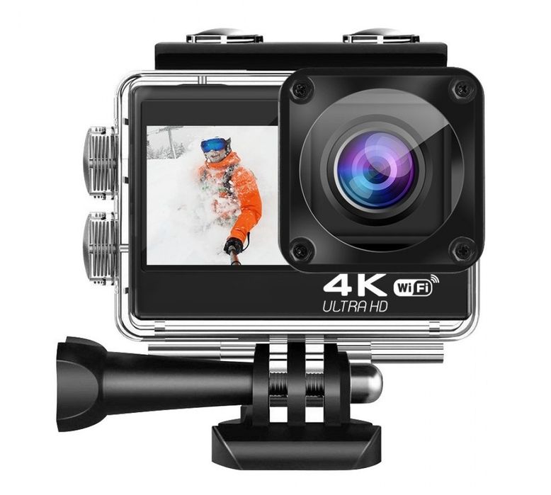 Wifi Екшън камера, водоустойчива 4к спортна боди камера за видеозаписи