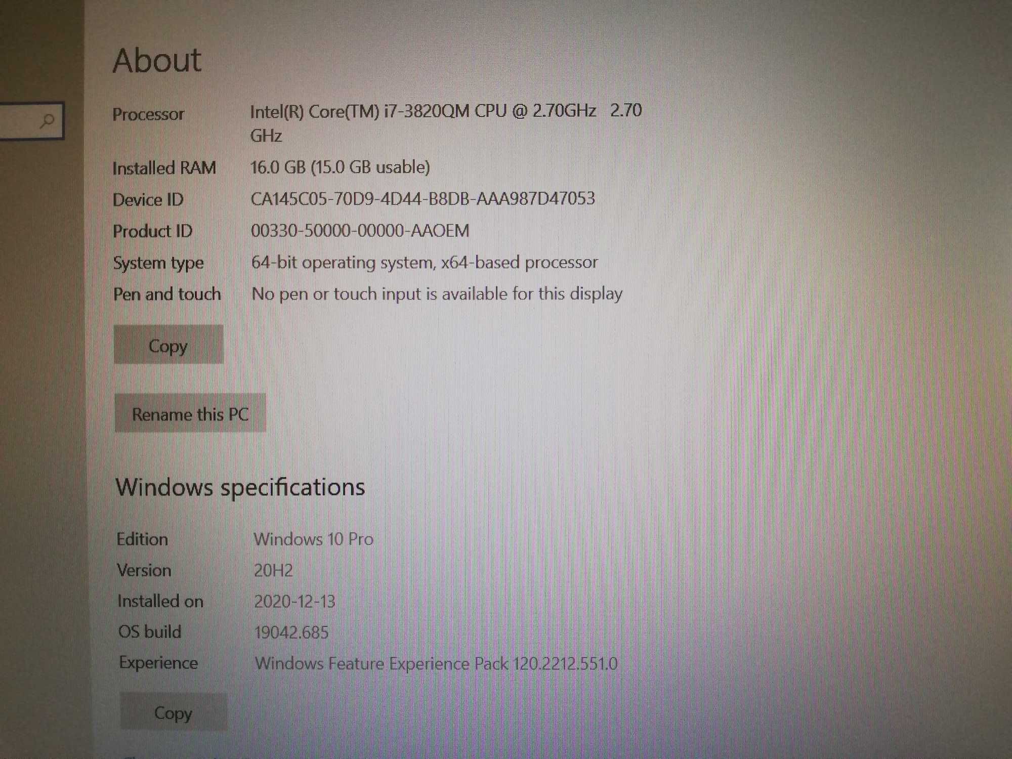 HP EliteBook 8570w Mobile Workstation   I7