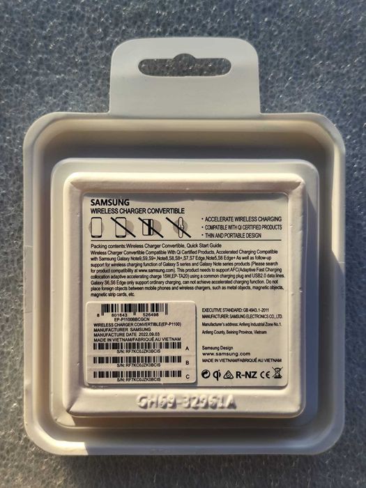 Incarcatoare wireless Samsung 15w negre originale