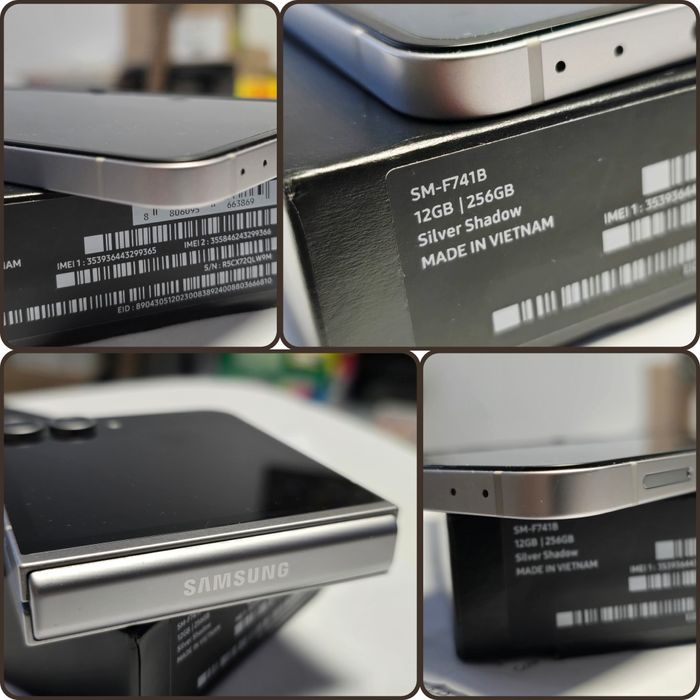 Samsung Galaxy Z Flip 6, silver shadow, 256 gb, 12 gb,ca nou, Garantie