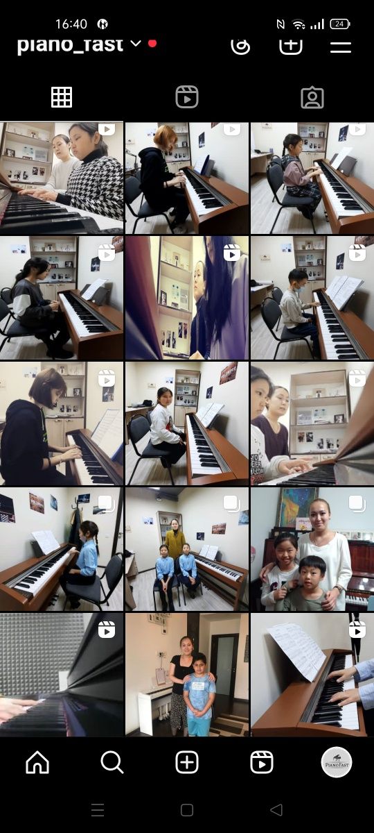 Уроки фортепиано (на дому)  на английском , казахском, русском языках,