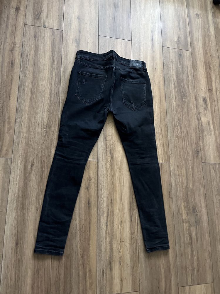 Jeans Zara Black Marime 40/42 Elastici Skinny