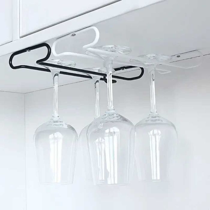 Set 5 Suport alb 26cm suspendare pahare vin șampanie proseco cu picio