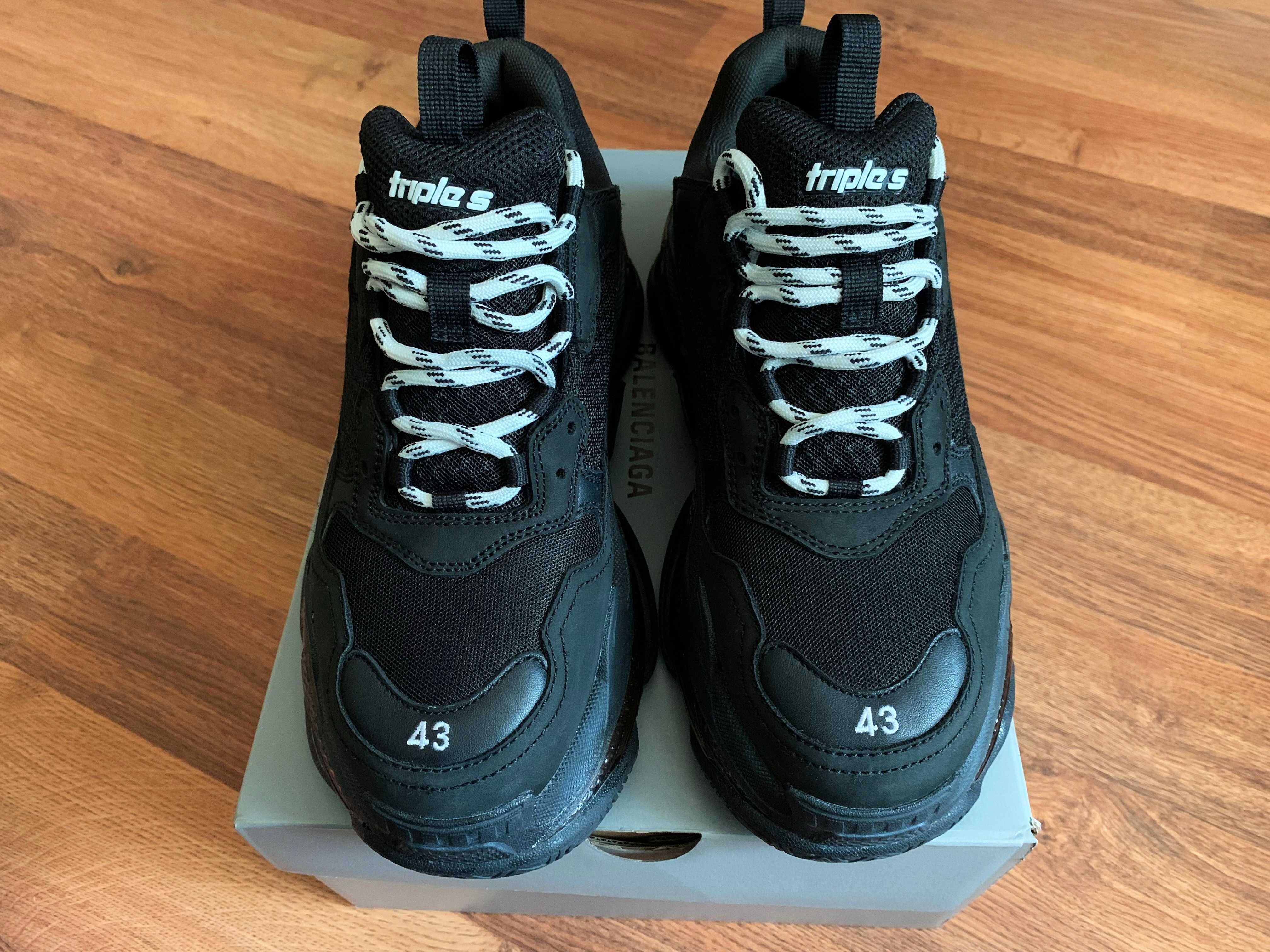 Sneakers BALENCIAGA TRIPLE S Clear Sole_Full Black_Marime 43_ORIGINALI