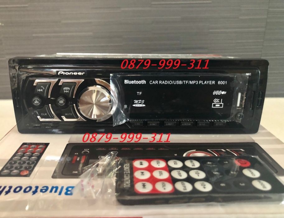 Pioneer музика за кола fm radio USB MP3 касетофон авторадио bluetooth