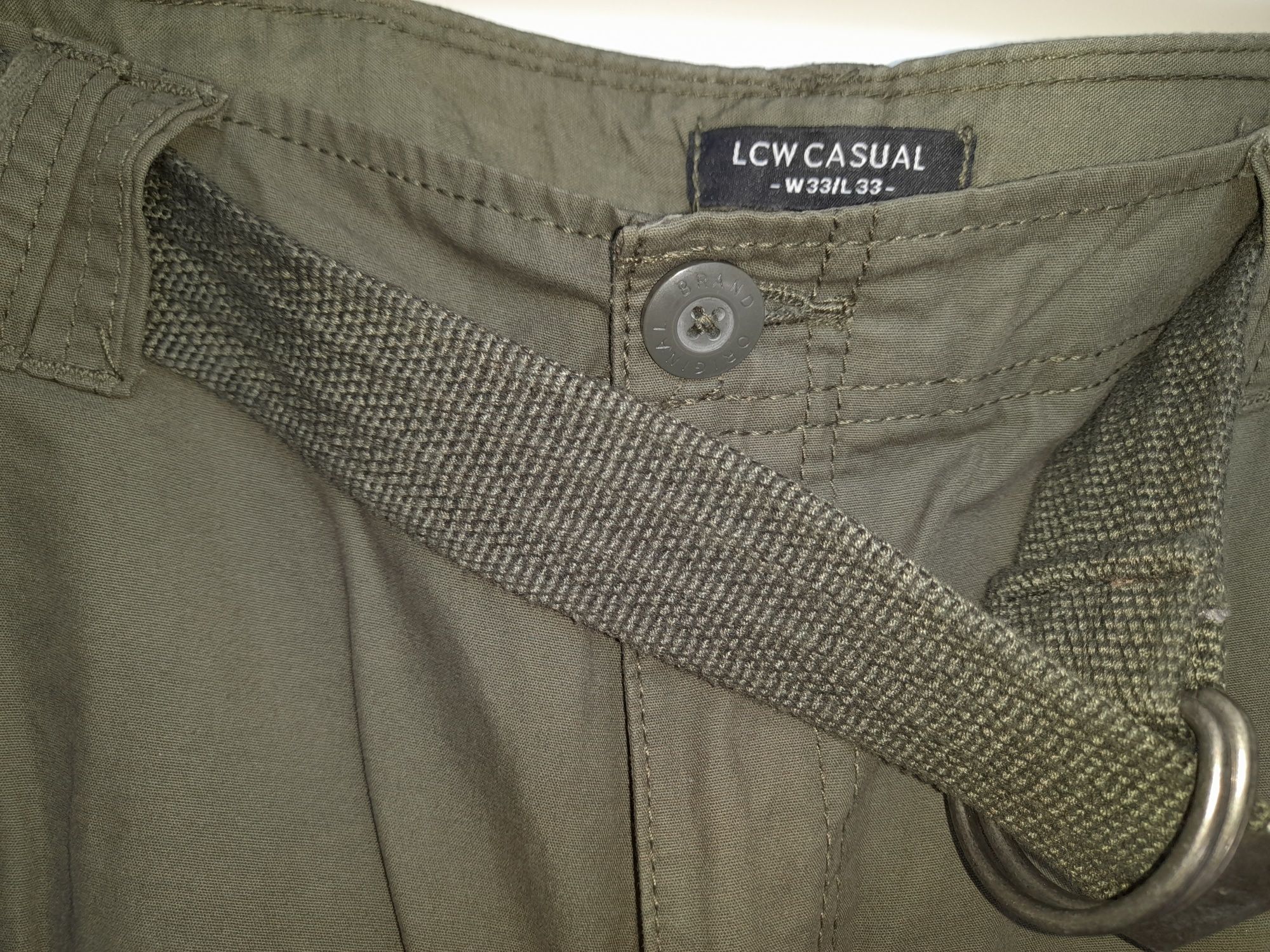 Pantaloni cargo bumbac LCW CASUAL ,CULOARE KAKI, MASURA nr 33