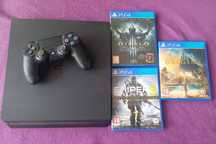 Sony PS4 с оригиналния контролер + подарък игри