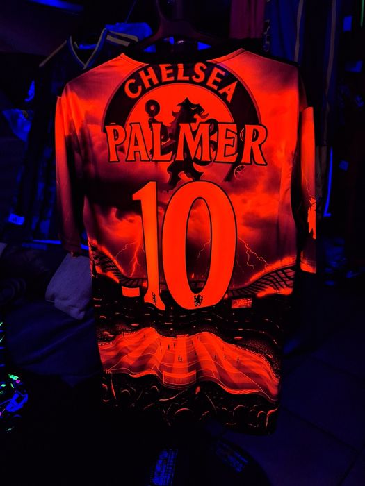 Флуоресцентна футболна фланелка на ЧЕЛСИ#КОУЛ ПАЛМЪР#10!