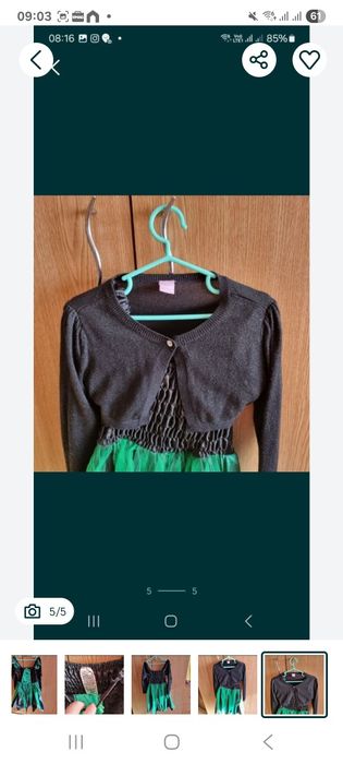 Rochita halloween varsta 4-5 ani +bolero bonus