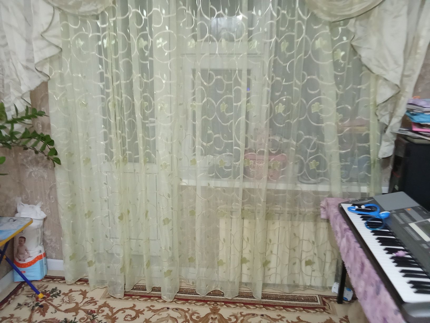 Тюль+ламберкин в отличном состоянии