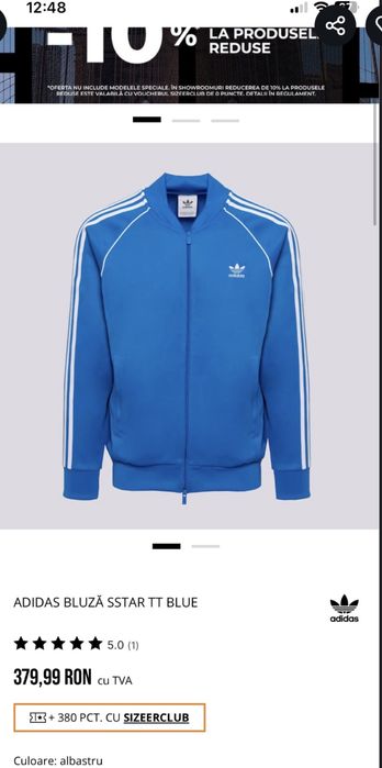bluza adidas albastra